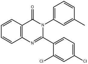 2-(2,4-dichlorophenyl)-3-(3-methylphenyl)-4(3H)-quinazolinone Struktur