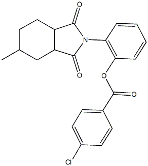 2-(5-methyl-1,3-dioxooctahydro-2H-isoindol-2-yl)phenyl 4-chlorobenzoate Struktur