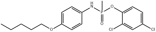 2,4-dichlorophenyl P-methyl-N-[4-(pentyloxy)phenyl]phosphonamidoate Struktur