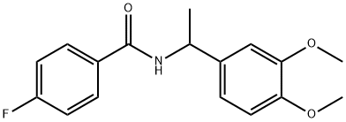 N-[1-(3,4-dimethoxyphenyl)ethyl]-4-fluorobenzamide Struktur