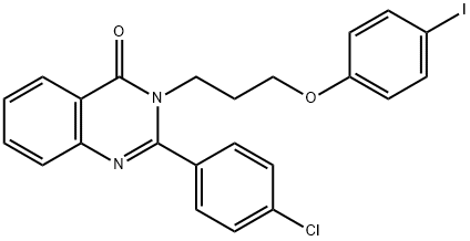 2-(4-chlorophenyl)-3-[3-(4-iodophenoxy)propyl]-4(3H)-quinazolinone Struktur