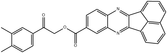 2-(3,4-dimethylphenyl)-2-oxoethyl acenaphtho[1,2-b]quinoxaline-9-carboxylate Struktur