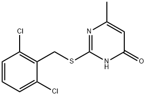 2-[(2,6-dichlorobenzyl)sulfanyl]-6-methyl-4-pyrimidinol Struktur