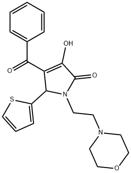 4-benzoyl-3-hydroxy-1-[2-(4-morpholinyl)ethyl]-5-(2-thienyl)-1,5-dihydro-2H-pyrrol-2-one Struktur