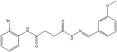 N-(2-bromophenyl)-4-[2-(3-methoxybenzylidene)hydrazino]-4-oxobutanamide Struktur