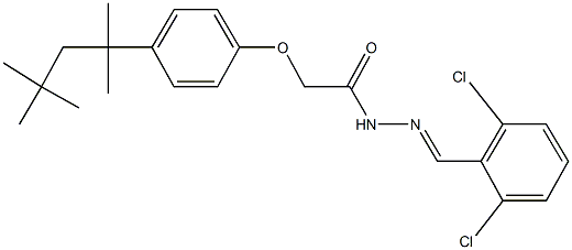 N'-(2,6-dichlorobenzylidene)-2-[4-(1,1,3,3-tetramethylbutyl)phenoxy]acetohydrazide Struktur