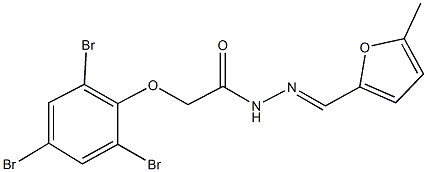 N'-[(5-methyl-2-furyl)methylene]-2-(2,4,6-tribromophenoxy)acetohydrazide Struktur