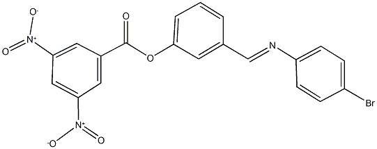 3-{[(4-bromophenyl)imino]methyl}phenyl 3,5-bisnitrobenzoate Struktur