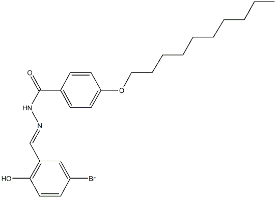 N'-(5-bromo-2-hydroxybenzylidene)-4-(decyloxy)benzohydrazide Struktur