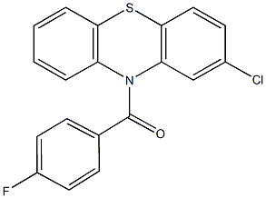 2-chloro-10-(4-fluorobenzoyl)-10H-phenothiazine Struktur