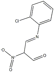 3-[(2-chlorophenyl)imino]-2-nitropropanal Struktur