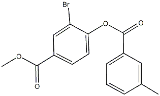 methyl 3-bromo-4-[(3-methylbenzoyl)oxy]benzoate Struktur