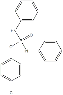 4-chlorophenyl N,N'-diphenyldiamidophosphate Struktur