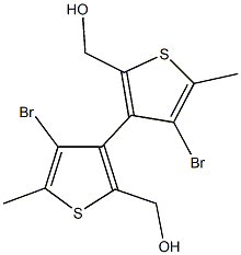 3,3'-bis[4-bromo-2-(hydroxymethyl)-5-methylthiophene] Struktur