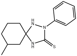 7-methyl-2-phenyl-1,2,4-triazaspiro[4.5]decane-3-thione Struktur