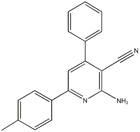 2-amino-6-(4-methylphenyl)-4-phenylnicotinonitrile Struktur