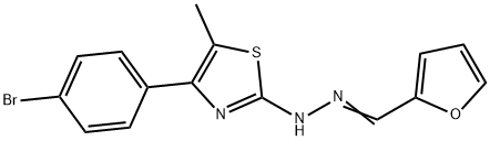 2-furaldehyde [4-(4-bromophenyl)-5-methyl-1,3-thiazol-2-yl]hydrazone Struktur