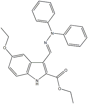 ethyl 3-(2,2-diphenylcarbohydrazonoyl)-5-ethoxy-1H-indole-2-carboxylate Struktur