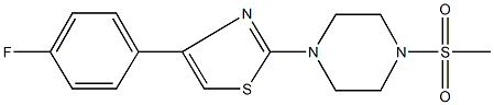 1-[4-(4-fluorophenyl)-1,3-thiazol-2-yl]-4-(methylsulfonyl)piperazine Struktur