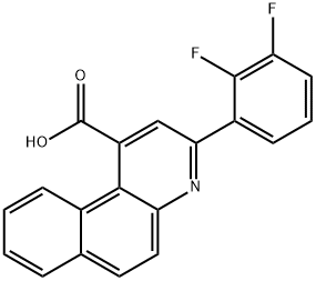 3-(2,3-difluorophenyl)benzo[f]quinoline-1-carboxylic acid Struktur