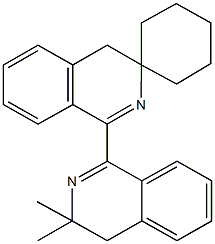 1-(3,3-dimethyl-3,4-dihydroisoquinolin-1-yl)-3,4-dihydroisoquinoline-3-spiro-1'-cyclohexane Struktur