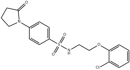 N-[2-(2-chlorophenoxy)ethyl]-4-(2-oxo-1-pyrrolidinyl)benzenesulfonamide Struktur