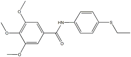 N-[4-(ethylsulfanyl)phenyl]-3,4,5-trimethoxybenzamide Struktur