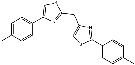 4-(4-methylphenyl)-2-{[2-(4-methylphenyl)-1,3-thiazol-4-yl]methyl}-1,3-thiazole Struktur