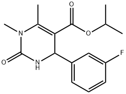 isopropyl 4-(3-fluorophenyl)-1,6-dimethyl-2-oxo-1,2,3,4-tetrahydro-5-pyrimidinecarboxylate Struktur