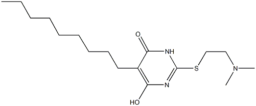 2-{[2-(dimethylamino)ethyl]sulfanyl}-6-hydroxy-5-nonyl-4(3H)-pyrimidinone Struktur