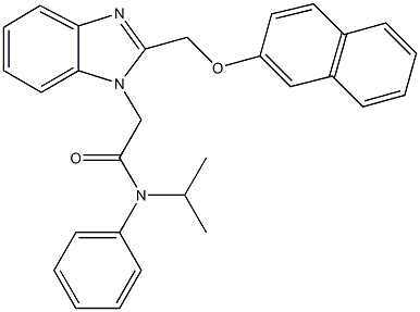 N-isopropyl-2-{2-[(2-naphthyloxy)methyl]-1H-benzimidazol-1-yl}-N-phenylacetamide Struktur