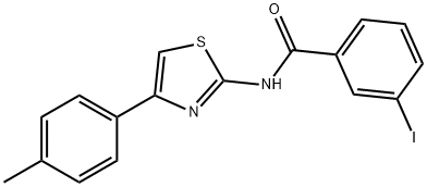 3-iodo-N-[4-(4-methylphenyl)-1,3-thiazol-2-yl]benzamide Struktur