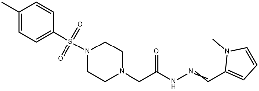 2-{4-[(4-methylphenyl)sulfonyl]-1-piperazinyl}-N'-[(1-methyl-1H-pyrrol-2-yl)methylene]acetohydrazide Struktur