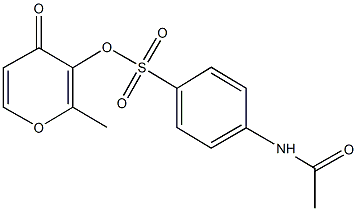 2-methyl-4-oxo-4H-pyran-3-yl 4-(acetylamino)benzenesulfonate Struktur