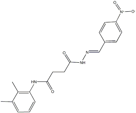 N-(2,3-dimethylphenyl)-4-(2-{4-nitrobenzylidene}hydrazino)-4-oxobutanamide Struktur