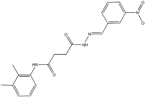 N-(2,3-dimethylphenyl)-4-(2-{3-nitrobenzylidene}hydrazino)-4-oxobutanamide Struktur