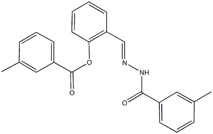 2-[2-(3-methylbenzoyl)carbohydrazonoyl]phenyl 3-methylbenzoate Struktur