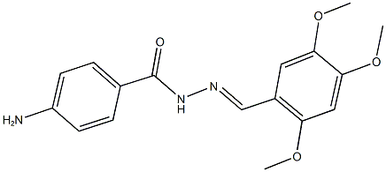 4-amino-N'-(2,4,5-trimethoxybenzylidene)benzohydrazide Struktur