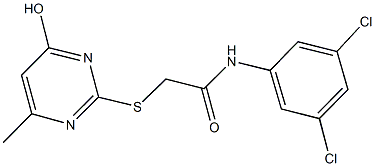 N-(3,5-dichlorophenyl)-2-[(4-hydroxy-6-methyl-2-pyrimidinyl)sulfanyl]acetamide Struktur