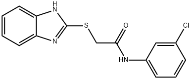 2-(1H-benzimidazol-2-ylsulfanyl)-N-(3-chlorophenyl)acetamide Struktur