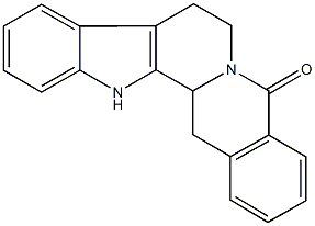 8,13,13b,14-tetrahydroindolo[2',3':3,4]pyrido[1,2-b]isoquinolin-5(7H)-one Struktur