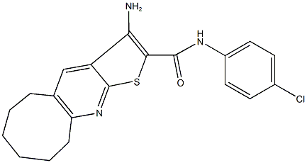 3-amino-N-(4-chlorophenyl)-5,6,7,8,9,10-hexahydrocycloocta[b]thieno[3,2-e]pyridine-2-carboxamide Struktur