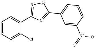 3-(2-chlorophenyl)-5-{3-nitrophenyl}-1,2,4-oxadiazole Struktur