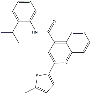 N-(2-isopropylphenyl)-2-(5-methyl-2-thienyl)-4-quinolinecarboxamide Struktur