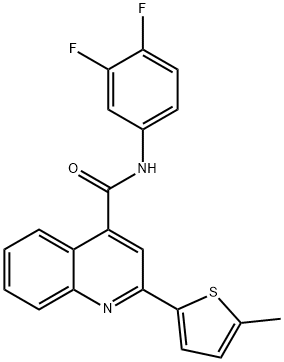 N-(3,4-difluorophenyl)-2-(5-methyl-2-thienyl)-4-quinolinecarboxamide Struktur