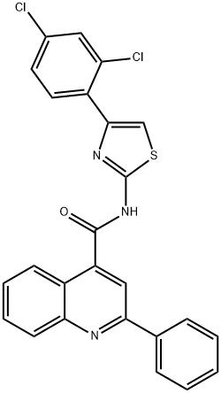 N-[4-(2,4-dichlorophenyl)-1,3-thiazol-2-yl]-2-phenyl-4-quinolinecarboxamide Struktur