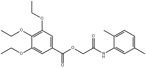 2-(2,5-dimethylanilino)-2-oxoethyl 3,4,5-triethoxybenzoate Struktur