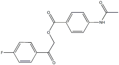 2-(4-fluorophenyl)-2-oxoethyl 4-(acetylamino)benzoate Struktur