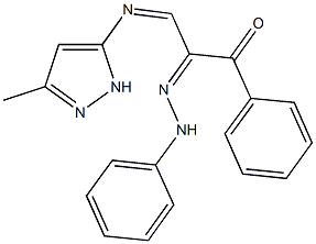 3-[(3-methyl-1H-pyrazol-5-yl)imino]-1-phenyl-1,2-propanedione 2-(phenylhydrazone) Struktur