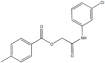 2-(3-chloroanilino)-2-oxoethyl 4-methylbenzoate Struktur